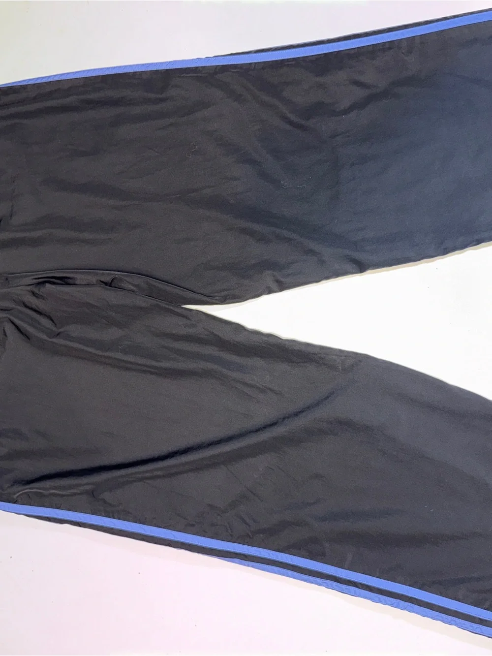 adidas Black Track pants with Blue Side Stripes
